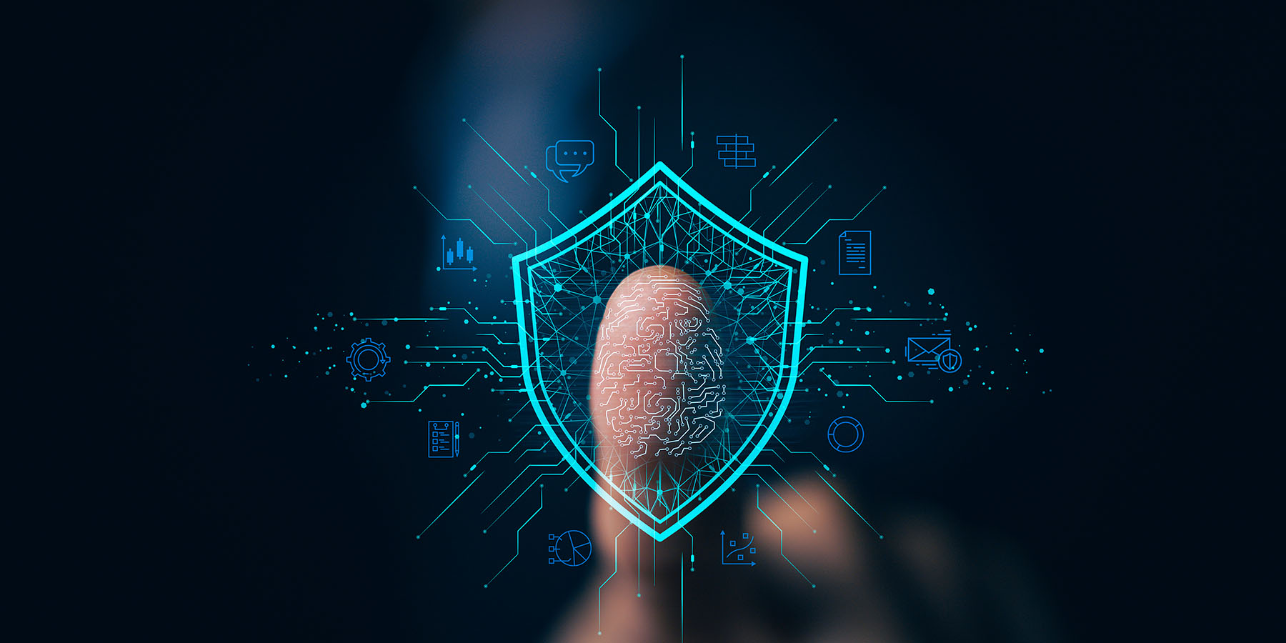 Thumbprint with a security shield