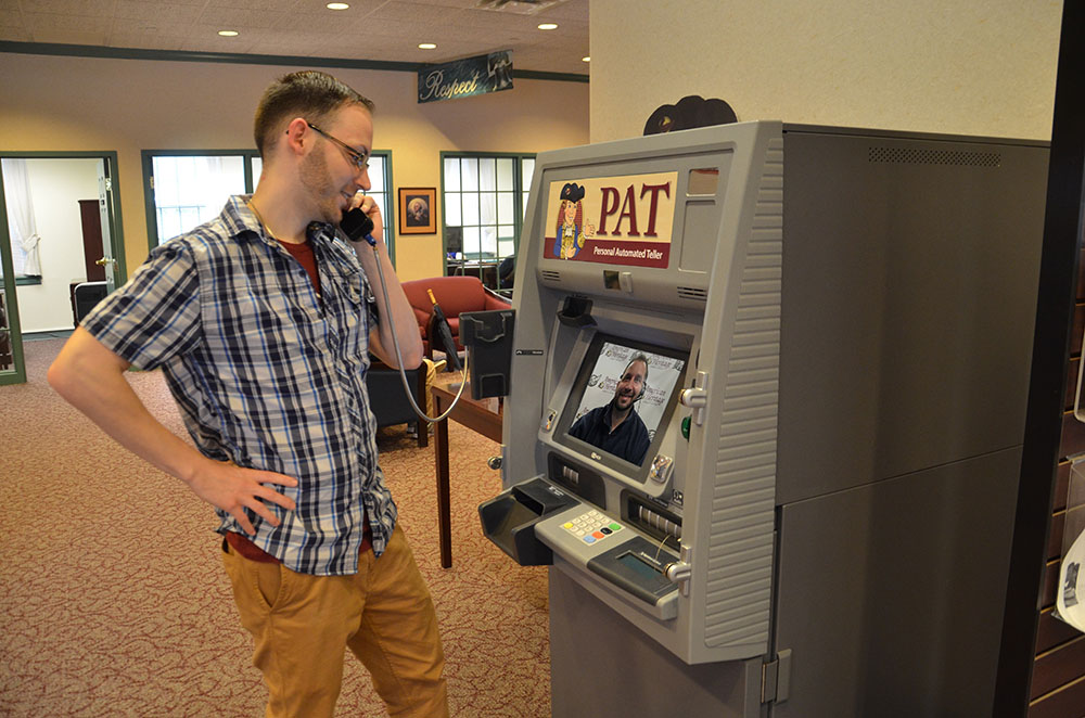 Member using the PAT machine