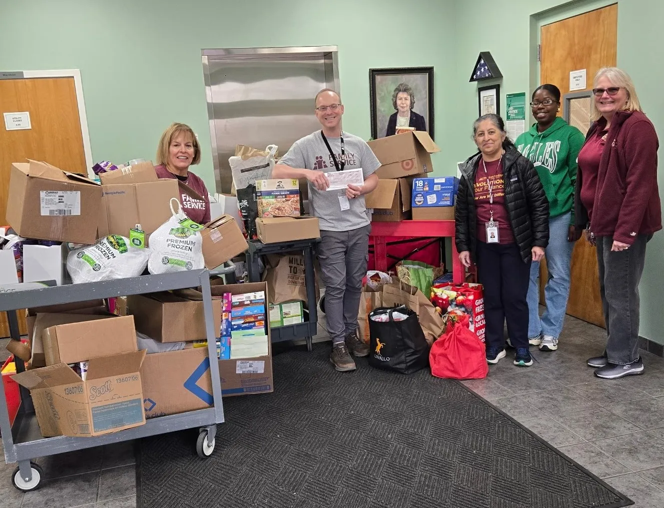 American Heritage Associates Donating Food to a Local Food Pantry