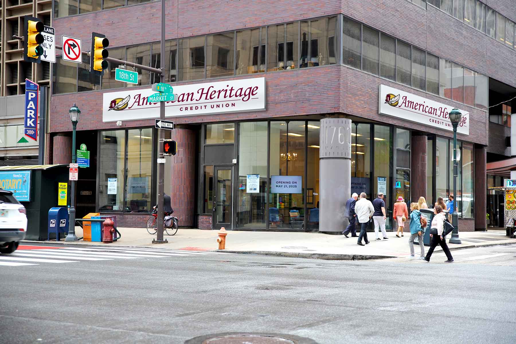 American Heritage's Market Street branch, located at 1760 Market Street, Suite 102, Philadelphia, PA.