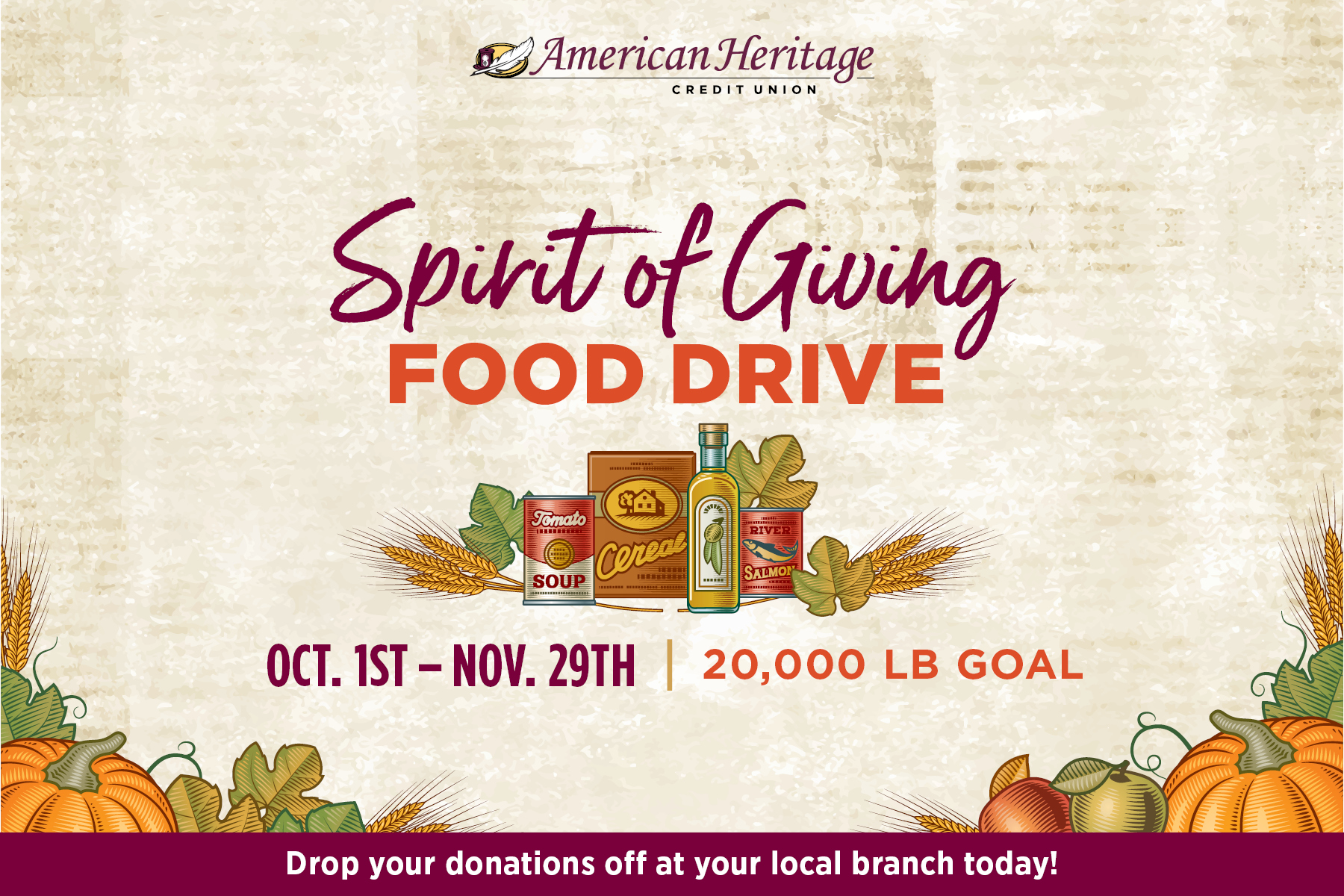 American Heritage Spirit of Giving Food Drive 2025