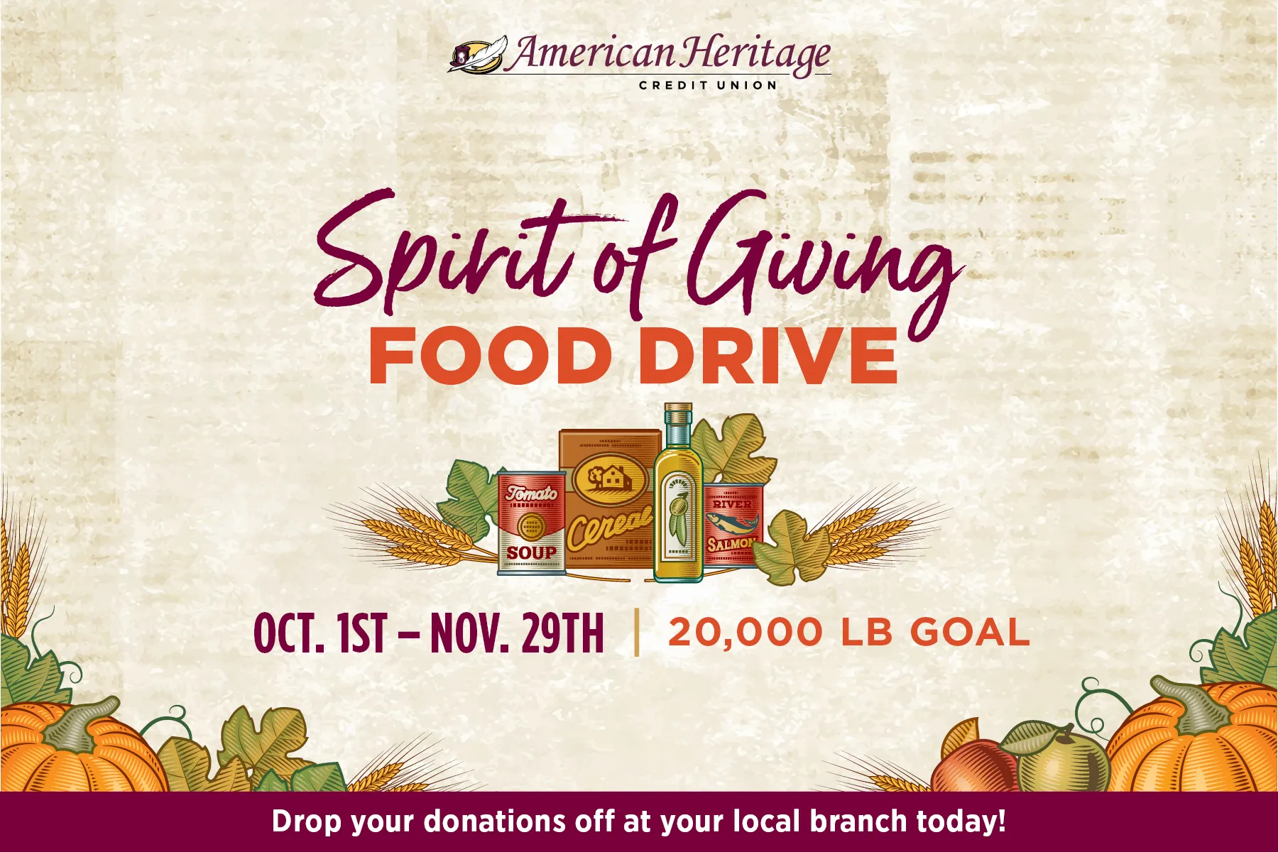 American Heritage Spirit of Giving Food Drive 2025