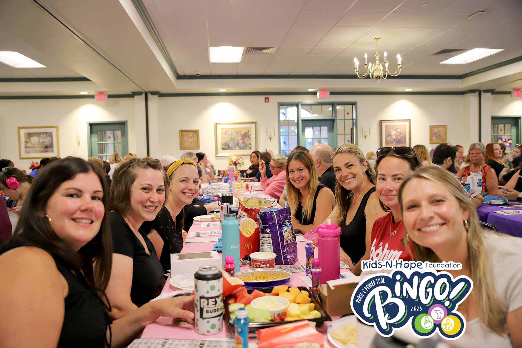 A group at a 2025 Kids-N-Hope Bingo event