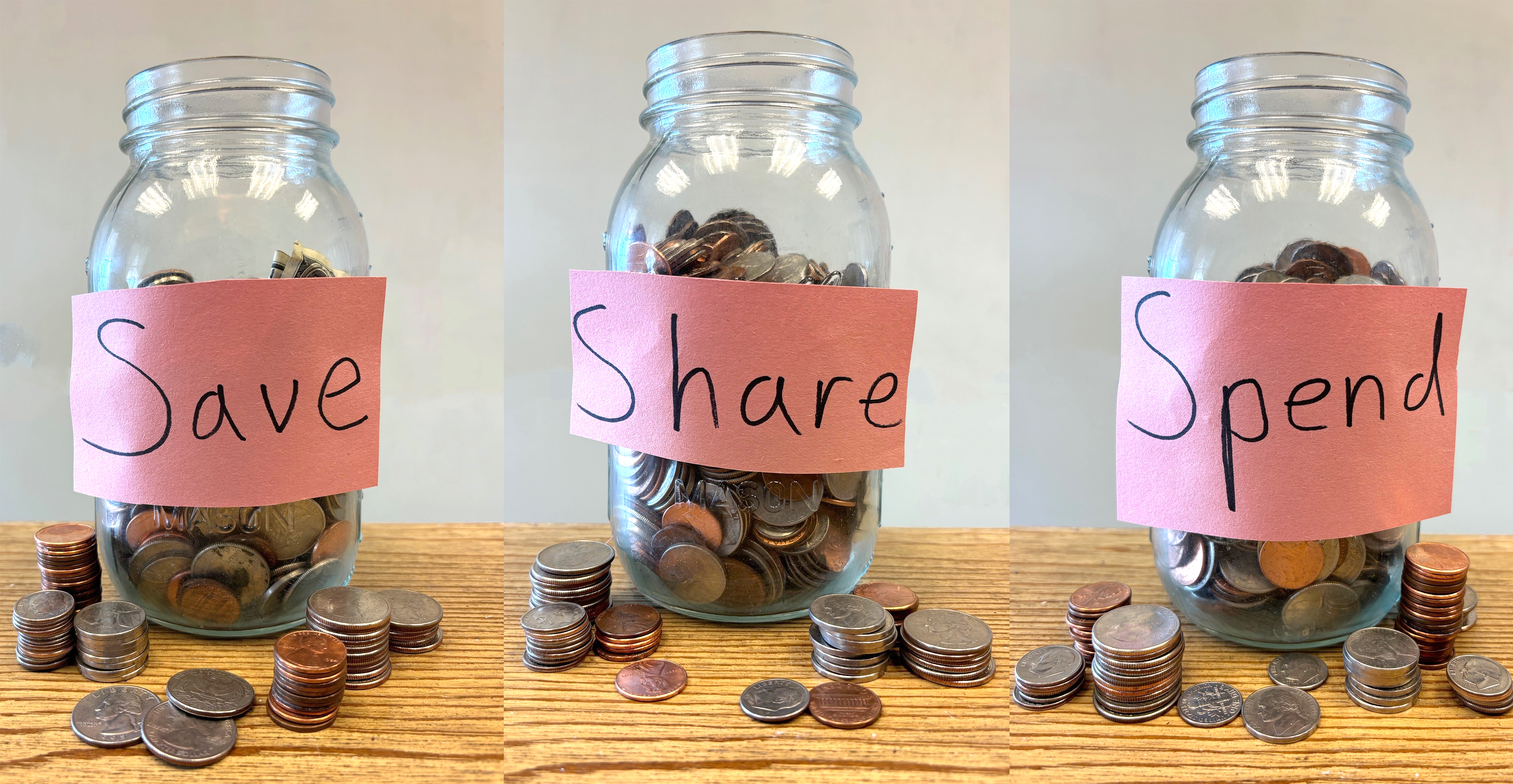 Save Share Spend Jars