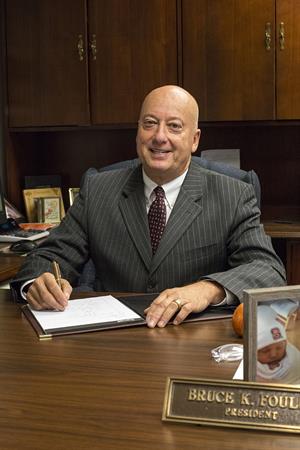 Our President/CEO, Bruce K. Foulke Our President/CEO, Bruce K. Foulke sitting at his office desk